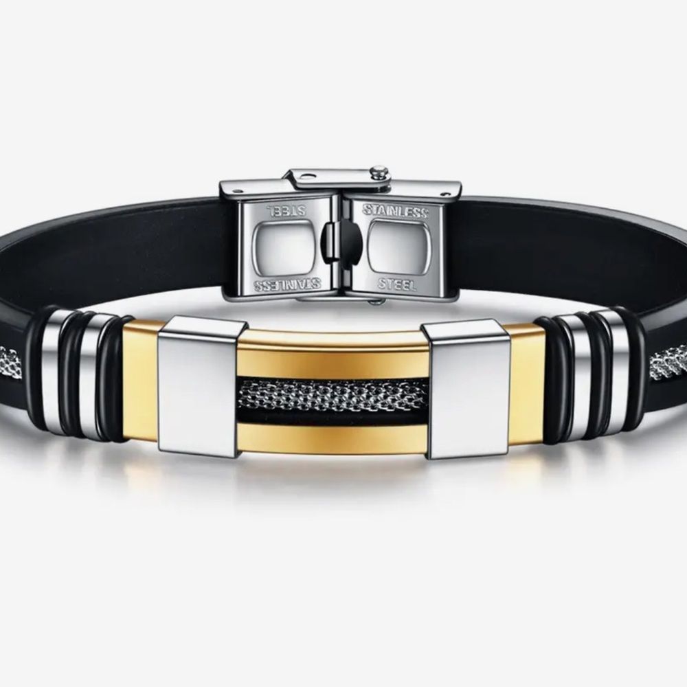 💎OS04 👫.Gorgeous Unisex Stainless Steel & Titanium Healing Bracelet - Picture 11 of 17